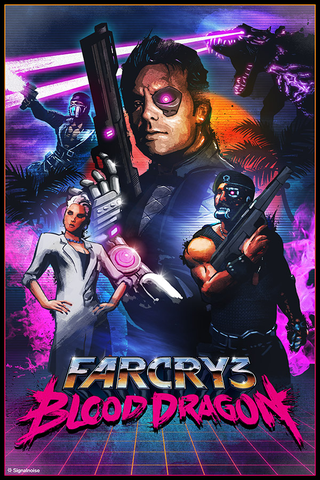 Illustration for article titled The Man Behind Blood Dragon's 80s-Drenched "Box Art"